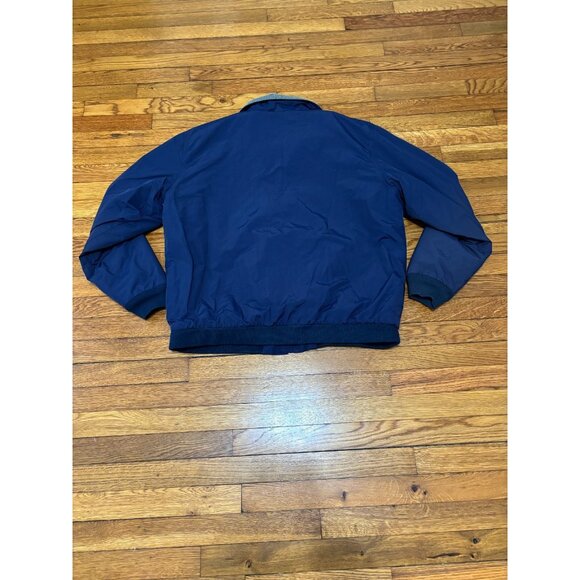 LL Bean Mens Warm Up Jacket Sz XL Fleece Lined Zip Up Nylon Outdoors Windbreaker - Picture 10 of 10